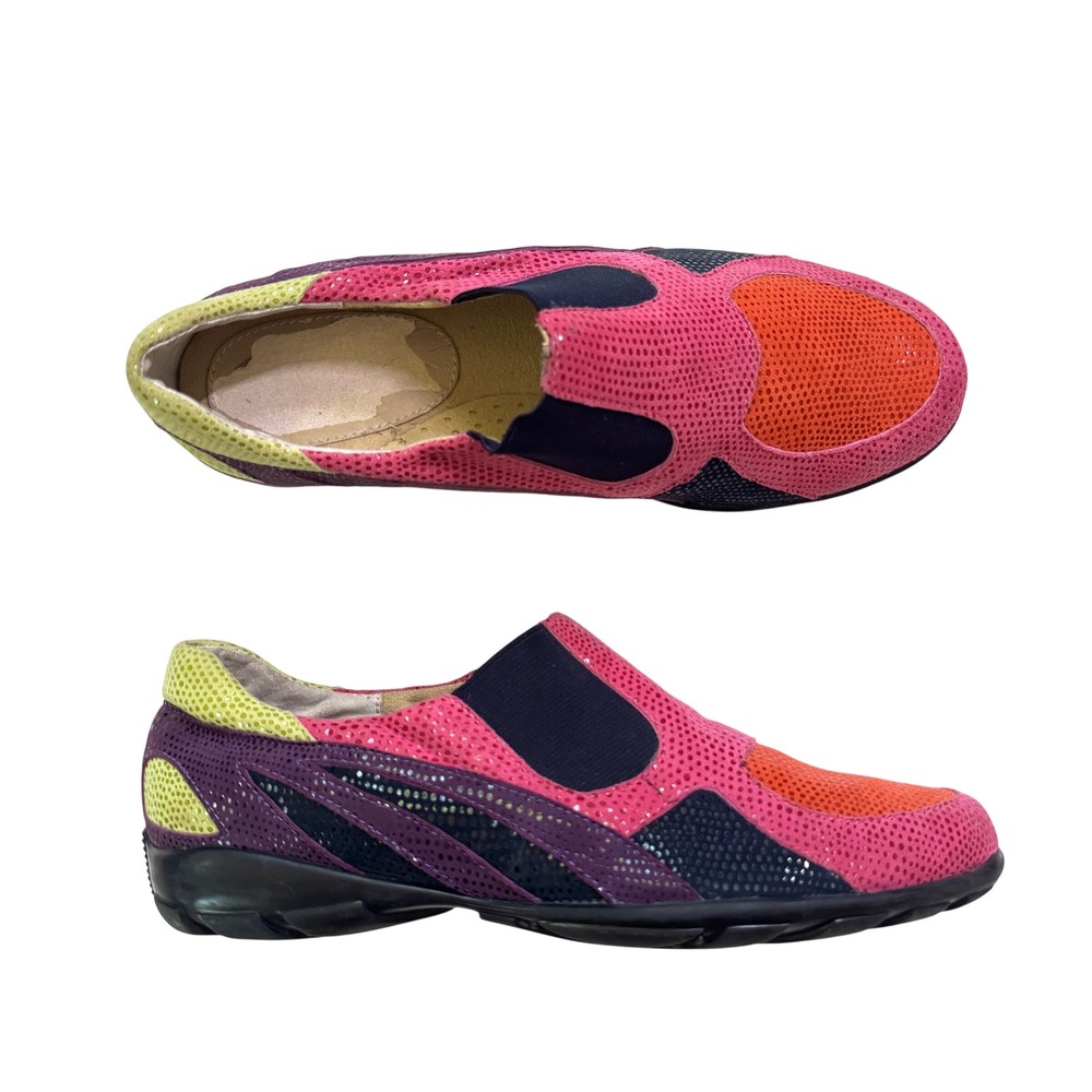 Vaneli Sport Attie Slip On Textured Leather Pink Colorblock Casual Shoes 8N